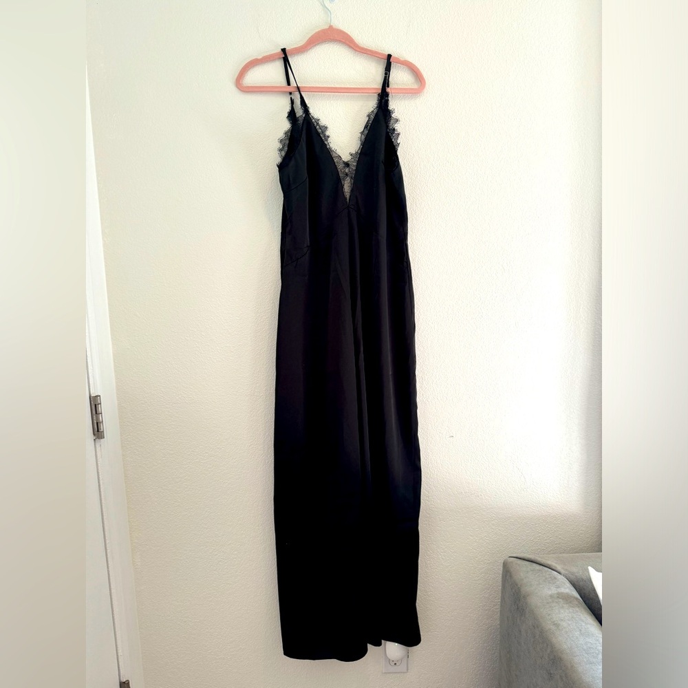 Elenza - Black silky, slinky Jumpsuit - Size M